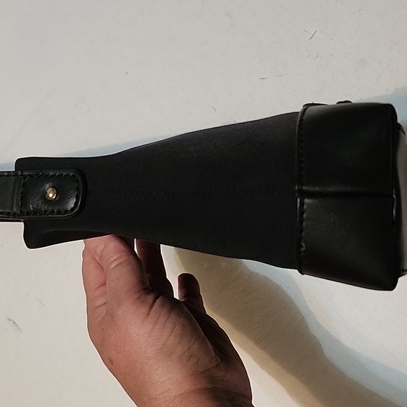 Etienne Aigner Black Nylon and Faux Leather Shoulder Bag EUC - Picture 6 of 9